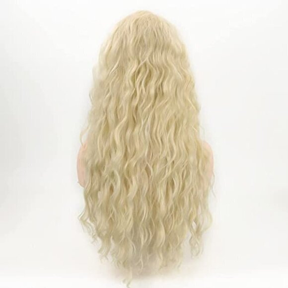 π
Ίπ Stunning Long Wavy Platinum Blonde Hair Replacement Wig Lace SEXY NWT ππ - Picture 3 of 6